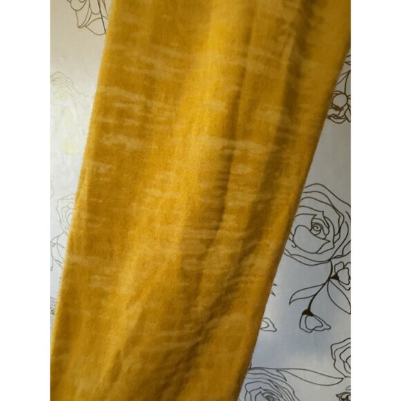 Sundance Shirt Top Womens Size Large Yellow Floral Burn Out Tee Long Sleeve 075 - Picture 3 of 5